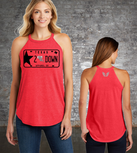 Load image into Gallery viewer, 2 Down License Plate Rocker Tank (Frost Red)