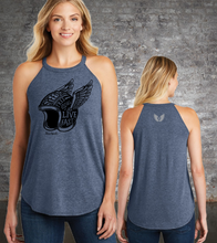 Load image into Gallery viewer, 2 Down Free Soul Winged Helmet Rocker Tank  (Navy Frost)