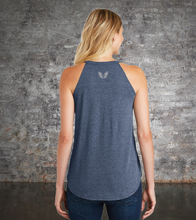 Load image into Gallery viewer, 2 Down Free Soul Winged Helmet Rocker Tank  (Navy Frost)