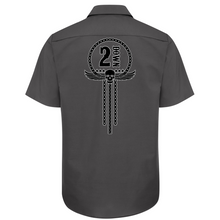Load image into Gallery viewer, 2 Down Chain Short Sleeve Button Down Work Shirt