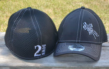Load image into Gallery viewer, 2 Down Apparel Co. Embroidered Logo 39 THIRTY Performance Cap - Black with White Contrast Stitching