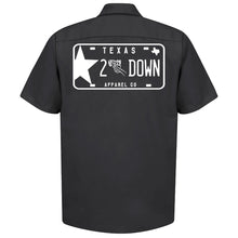 Load image into Gallery viewer, 2 Down License Plate Short Sleeve Button Down Work Shirt