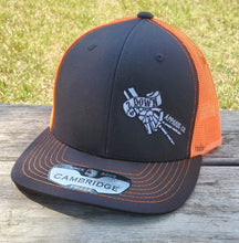 Load image into Gallery viewer, 2 Down Apparel Co. Embroidered Logo Snapback Cap - Black Neon Mesh