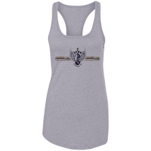 Load image into Gallery viewer, Leopard Retro Tire with Wings Ladies Ideal Racerback Tank