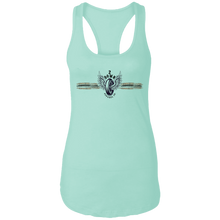 Load image into Gallery viewer, Leopard Retro Tire with Wings Ladies Ideal Racerback Tank