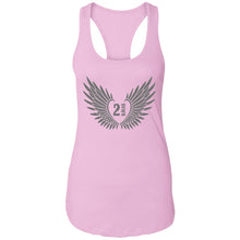 Load image into Gallery viewer, 2 Down Heart Angel Wings Ladies Ideal Racerback Tank