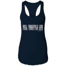 Load image into Gallery viewer, Stacked Full Throttle Life Ladies Ideal Racerback Tank