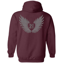 Load image into Gallery viewer, 2 Down Heart Angel Wings Pullover Hoodie