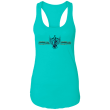 Load image into Gallery viewer, Leopard Retro Tire with Wings Ladies Ideal Racerback Tank