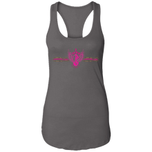 Load image into Gallery viewer, Leopard Retro Tire with Wings in Hot Pink Ladies Ideal Racerback Tank