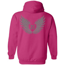 Load image into Gallery viewer, 2 Down Heart Angel Wings Pullover Hoodie