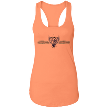 Load image into Gallery viewer, Leopard Retro Tire with Wings Ladies Ideal Racerback Tank