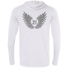 Load image into Gallery viewer, 2 Down Heart Angel Wings LS T-Shirt Hoodie