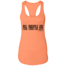 Load image into Gallery viewer, Stacked Full Throttle Life Ladies Ideal Racerback Tank