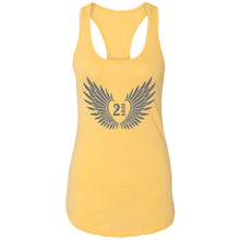 Load image into Gallery viewer, 2 Down Heart Angel Wings Ladies Ideal Racerback Tank
