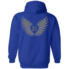 Load image into Gallery viewer, 2 Down Heart Angel Wings Pullover Hoodie