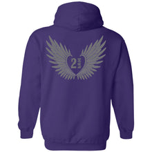 Load image into Gallery viewer, 2 Down Heart Angel Wings Pullover Hoodie