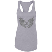 Load image into Gallery viewer, 2 Down Heart Angel Wings Ladies Ideal Racerback Tank
