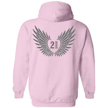 Load image into Gallery viewer, 2 Down Heart Angel Wings Pullover Hoodie