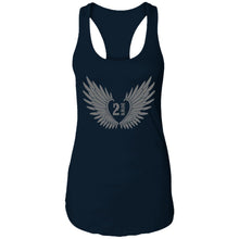 Load image into Gallery viewer, 2 Down Heart Angel Wings Ladies Ideal Racerback Tank