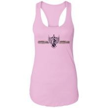 Load image into Gallery viewer, Leopard Retro Tire with Wings Ladies Ideal Racerback Tank