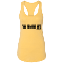 Load image into Gallery viewer, Stacked Full Throttle Life Ladies Ideal Racerback Tank