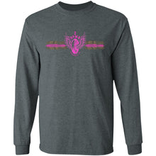 Load image into Gallery viewer, Retro Tire with Wings in Hot Pink LS Ultra Cotton T-Shirt