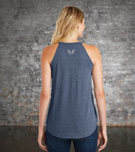 Load image into Gallery viewer, 2 Down Free Soul Winged Helmet Rocker Tank  (Navy Frost)
