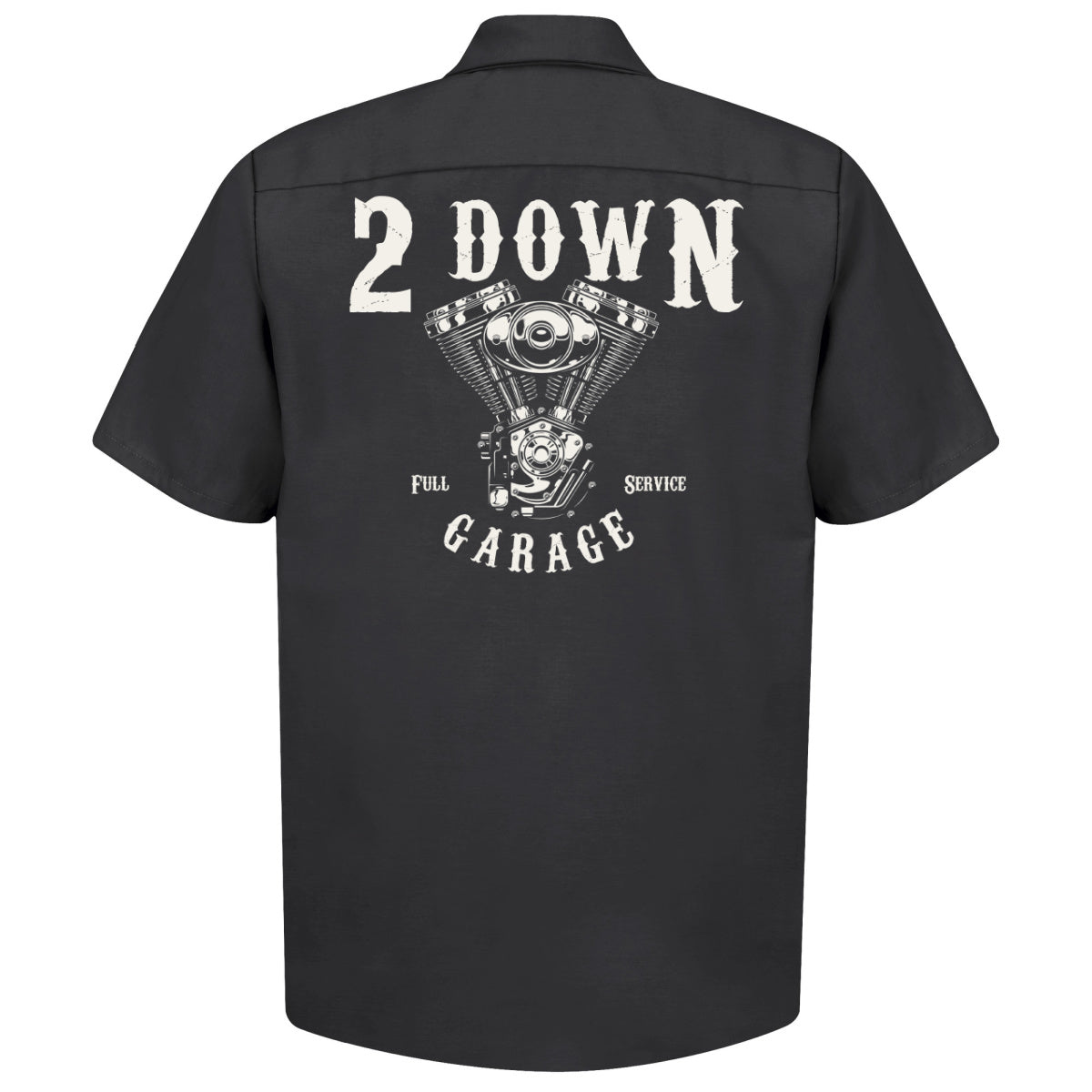 2 Down Garage Motor Short Sleeve Work Shirt