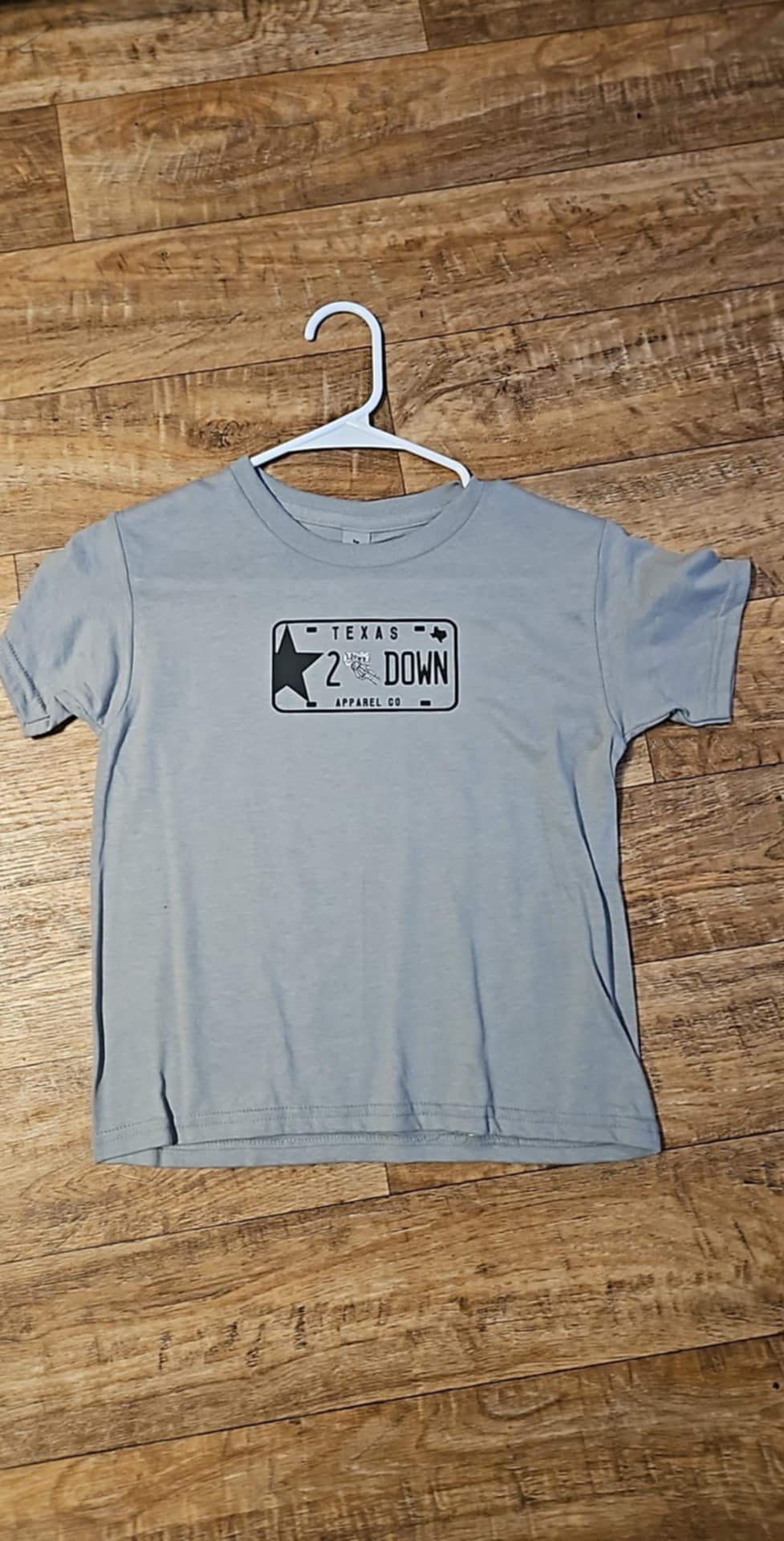 YOUTH/KIDS 2 Down T Shirt Short Sleeve License Plate