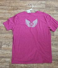 Load image into Gallery viewer, 2 Down Angel Wing Short Sleeve Tee Fuchsia
