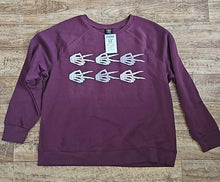 Load image into Gallery viewer, Maroon Finger Crew Neck Sweatshirt
