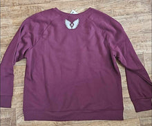 Load image into Gallery viewer, Maroon Finger Crew Neck Sweatshirt
