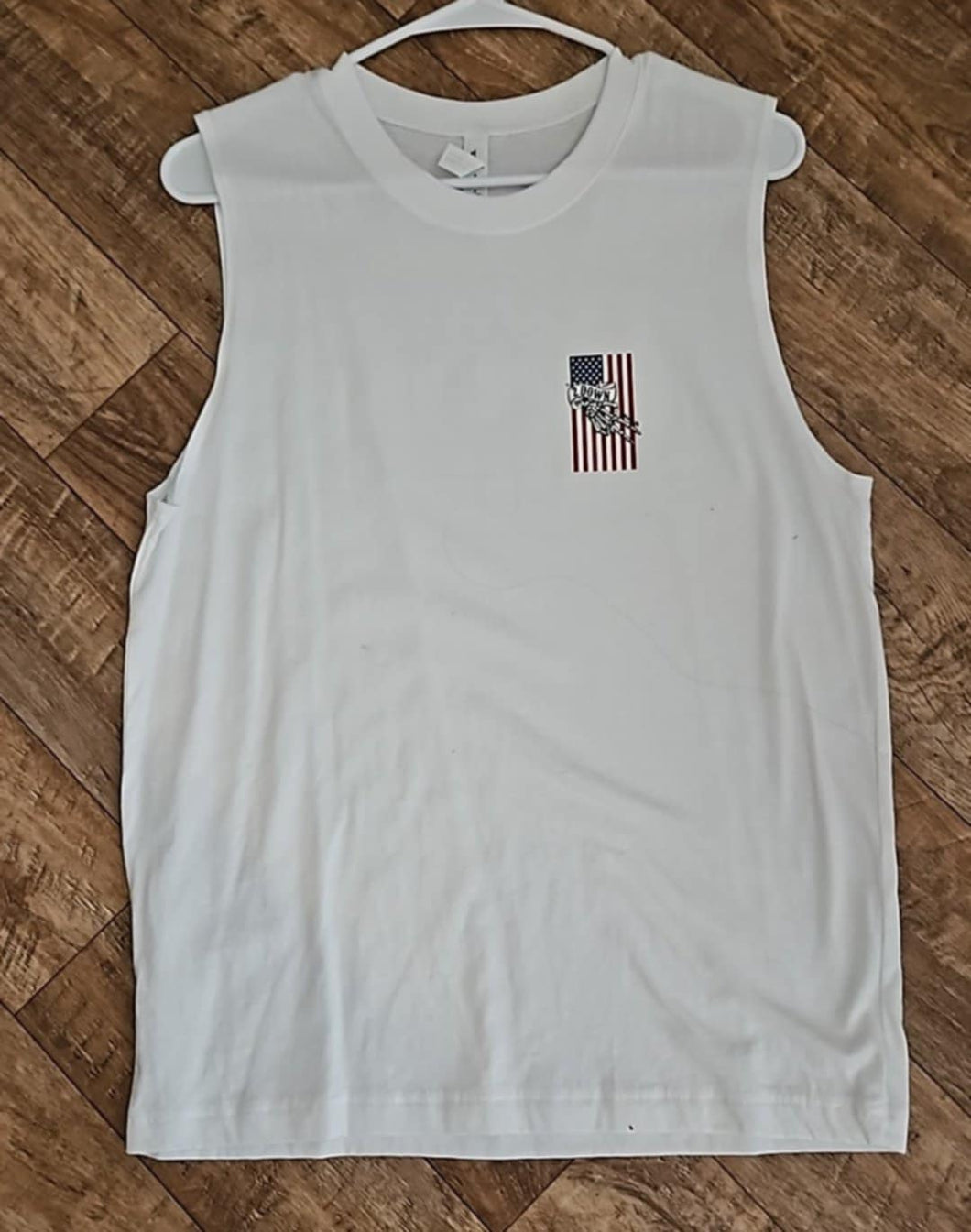 Sleeveless Muscle Shirt Tank License Plate/Patriotic