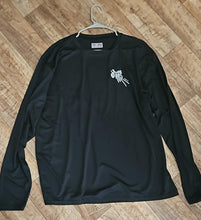 Load image into Gallery viewer, 2 Down Finger logo Moisture Wicking Dri Fit Shirt Long Sleeve (Black)
