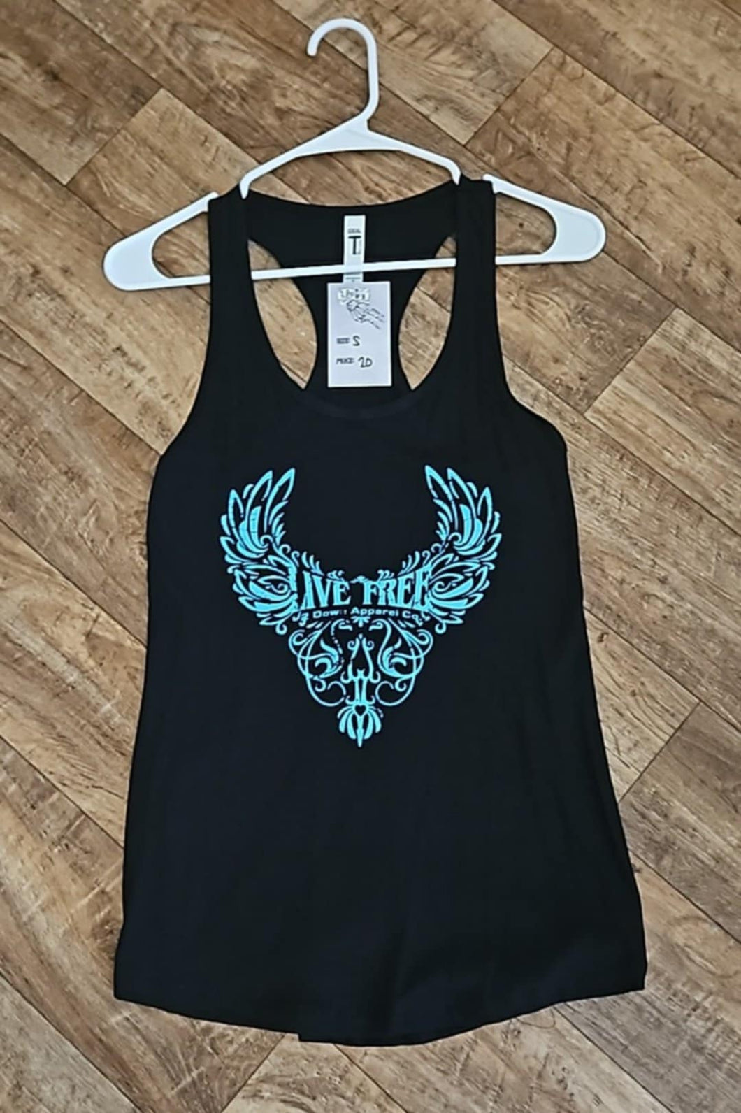 Live Free (Turquoise) Racerback Tank