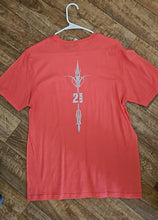 Load image into Gallery viewer, Coral Short Sleeve REFLECTIVE 2 Down Pinstripe T Shirt
