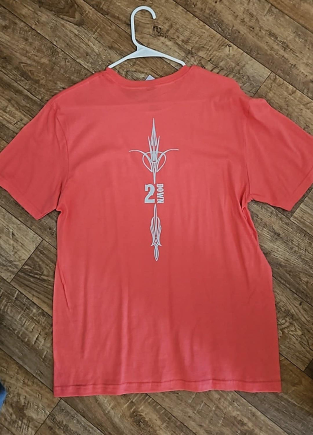 Coral Short Sleeve REFLECTIVE 2 Down Pinstripe T Shirt