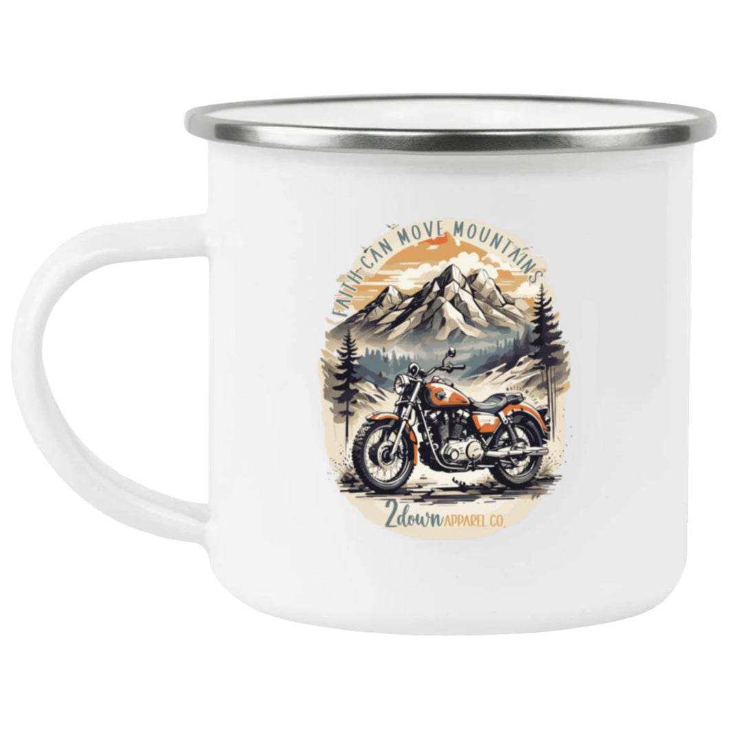 Faith Can Move Mountains 2 Down Apparel Co Faith Enamel Camping Mug