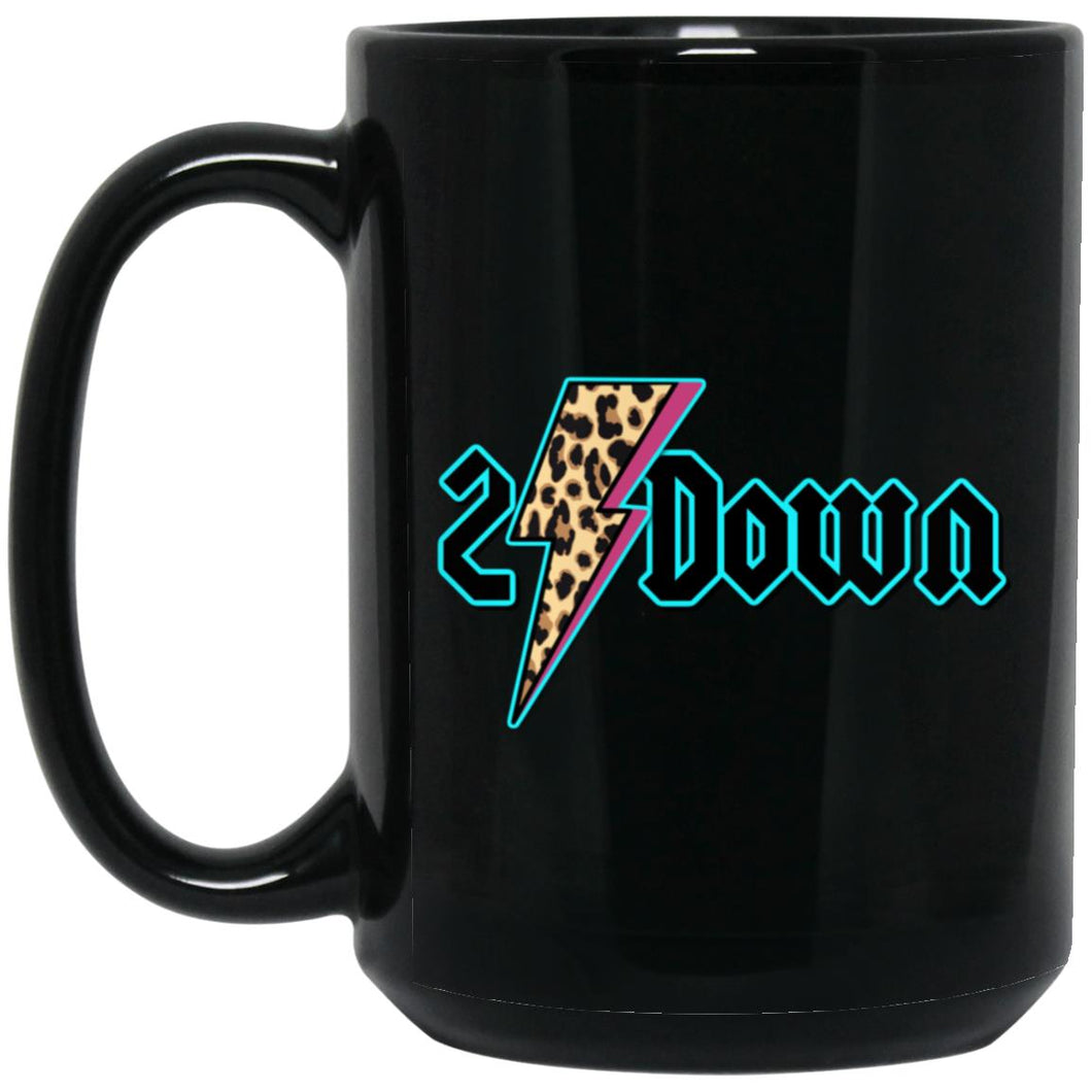 2 Down Rock n Roll 15oz Black Mug