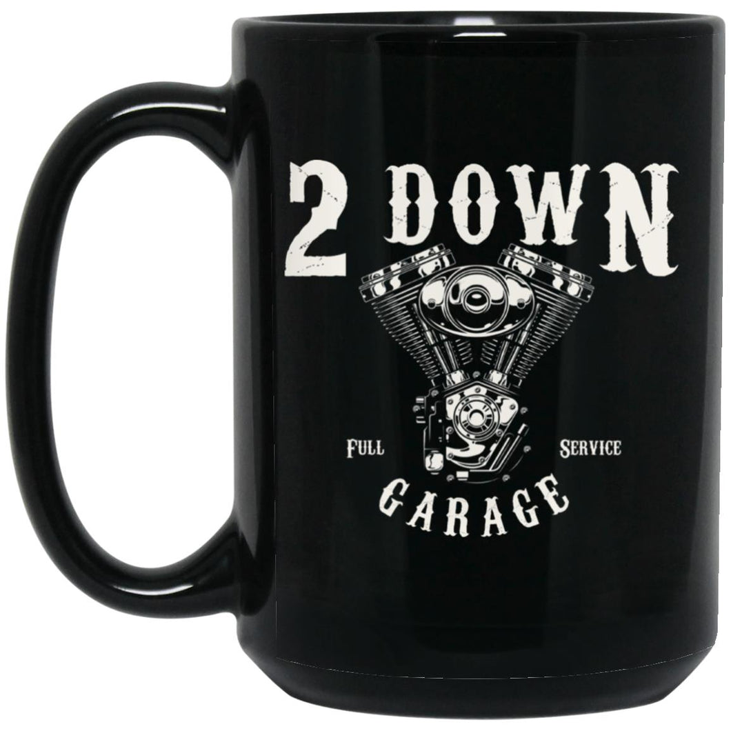 2 Down Garage 15oz Black Mug