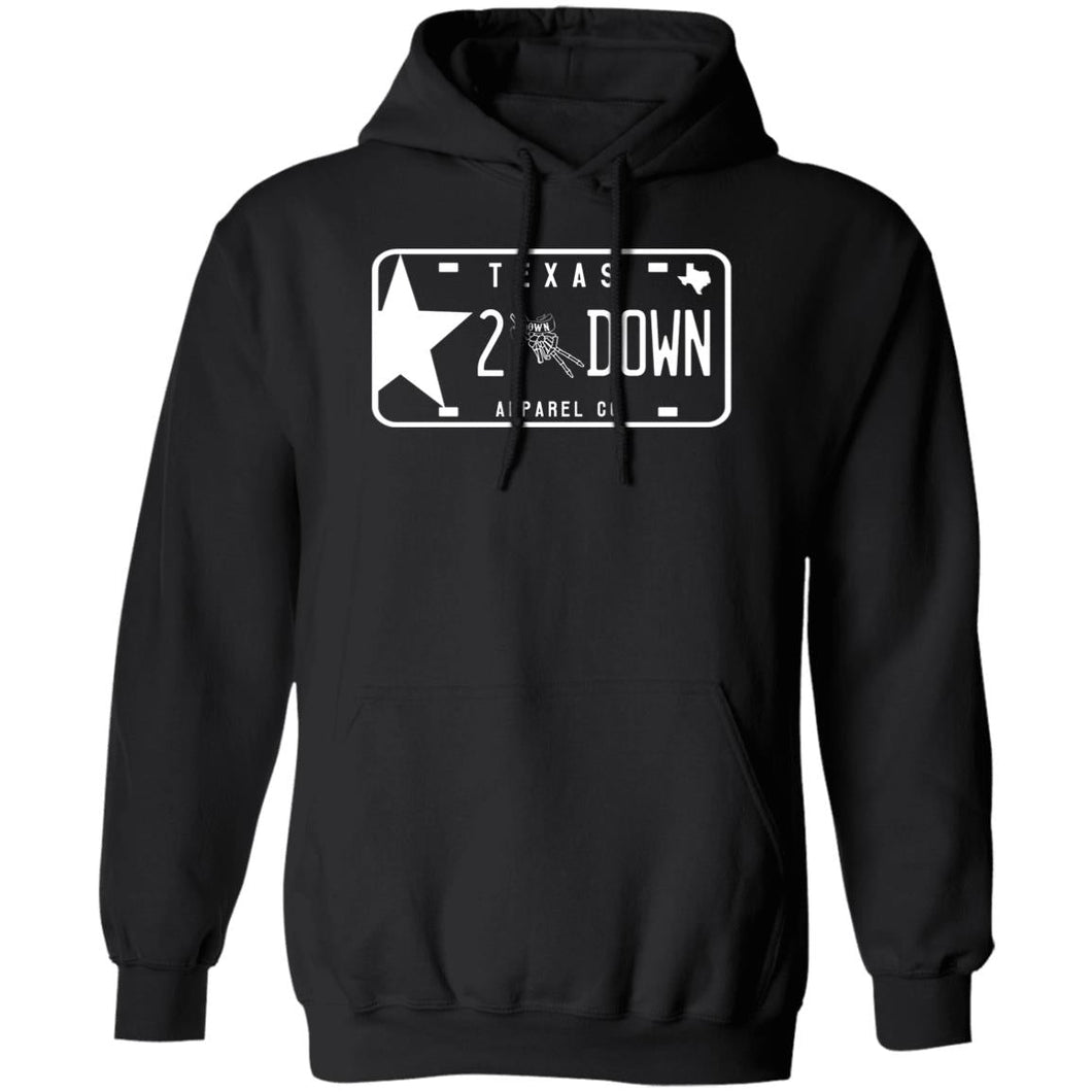 2 Down License Plate Mid Weight Hoodie