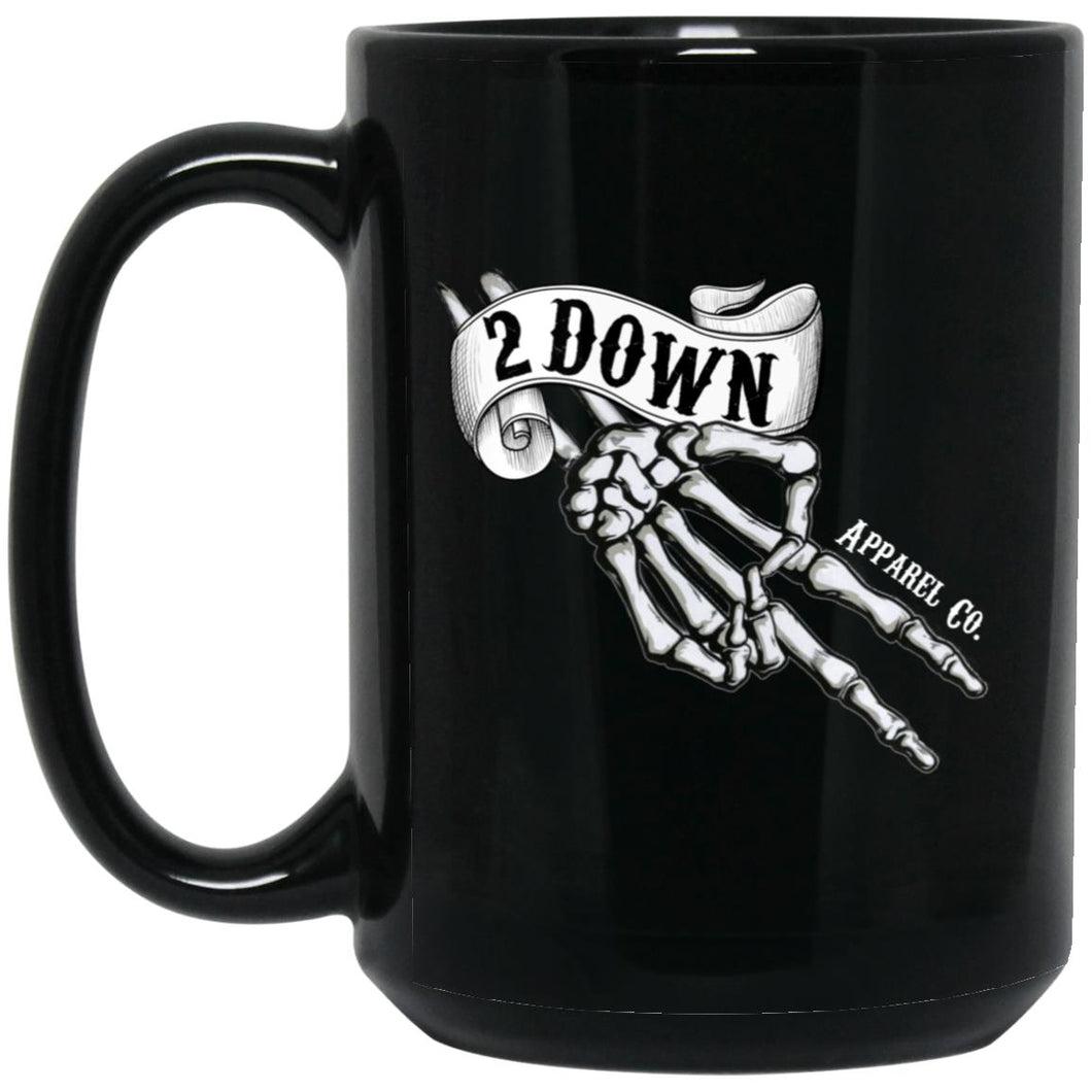 2 Down Logo 15oz Black Mug