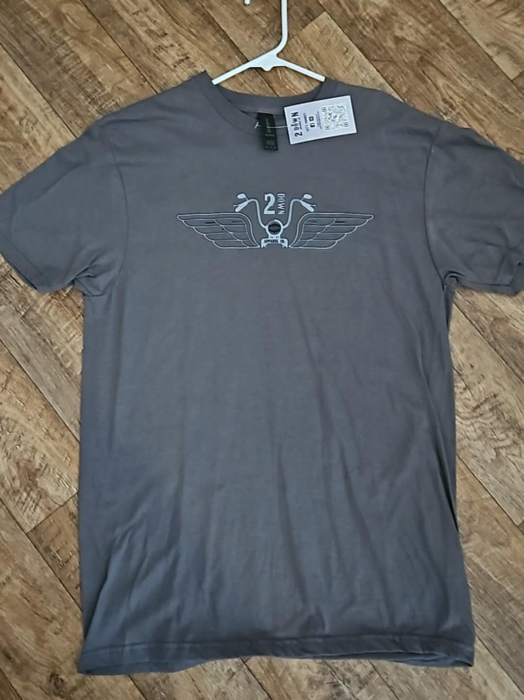 Exhaust Pipe Wing Soft Style Short Sleeve T Shirt - Gray