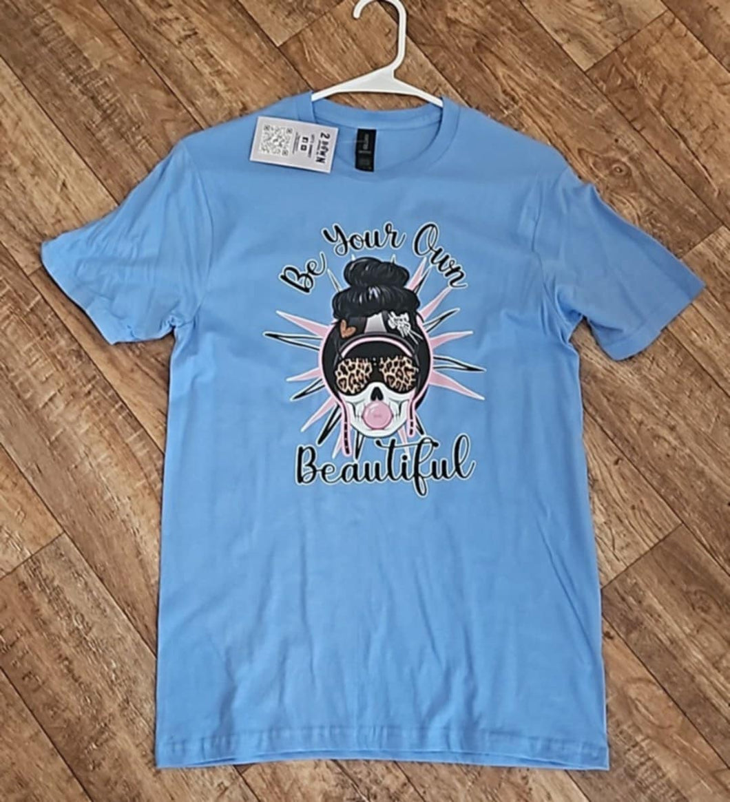 Short Sleeve Iris Blue Be Your Own Beautiful T Shirt