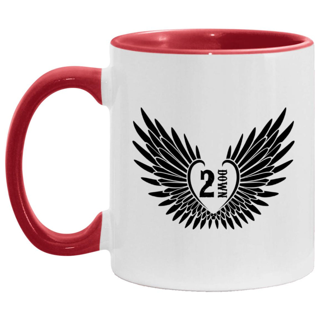 2 Down Angel Heart Wings 11 oz. Accent Mug