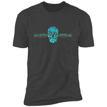 Load image into Gallery viewer, The Kaci Turquoise Leopard and Floral Skull  Premium Short Sleeve T-Shirt
