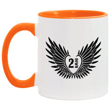 Load image into Gallery viewer, 2 Down Angel Heart Wings 11 oz. Accent Mug
