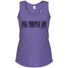 Load image into Gallery viewer, Stacked Full Throttle Life Relaxed Fit Women&#39;s Perfect Tri Racerback Tank
