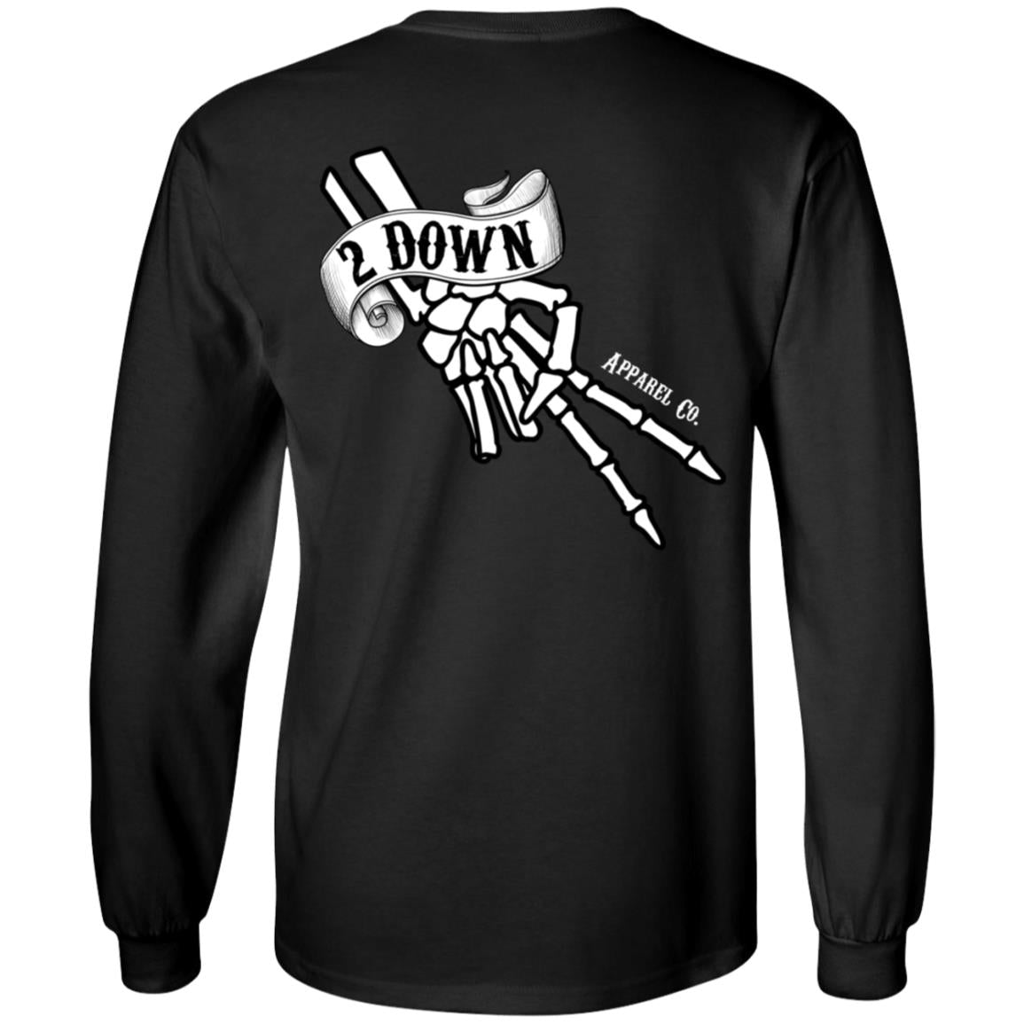 2 Down Double Signature Finger Logo LS Ultra Cotton T-Shirt
